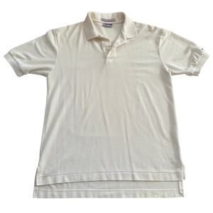 Vintage 80’s Levi’s polo medium ivory mens golf shirt long tail short sleeve